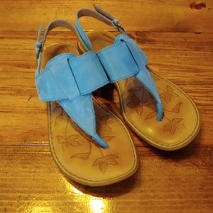 Born blue leather sandals